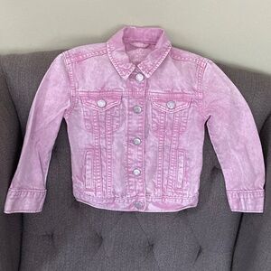NWOT Gap Kids Pink Denim Jacket XS